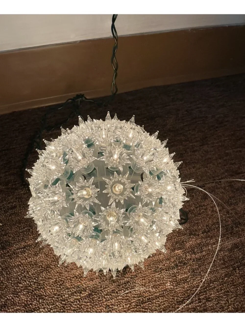 Vintage GE Holiday Classics 100 Lights Super Sphere Clear Lighted Ball